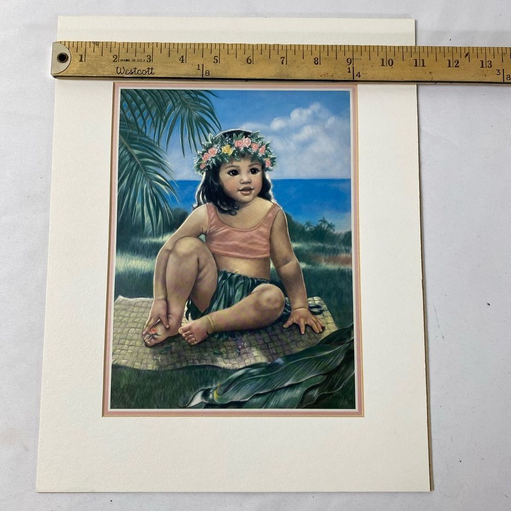 Hawaiian Print “ Littlest Hula Dancer “ by Mary Koiski Certificate - Picture 3 of 6
